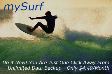 mySurf Remote Backup for Home Computers