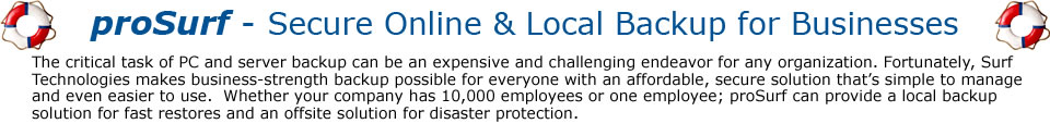 proSurf Remote Backup for Business (866) 504-7873